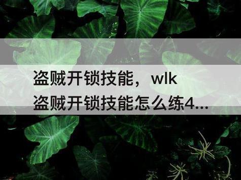 盗贼开锁技能1至375,盗贼开锁技能1至300部落-第4张图片-文史